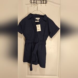 NWT/ Free Assembly / Classic Navy Kids Romper / Medium 7/8